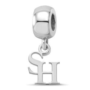 Sterling Silver Rhodium Plated Sam Houston State XS Dangle Bead Charm